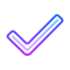 icono-de-palomita-para-senalar-algo-correcto-con-degradado-morado-y-azul