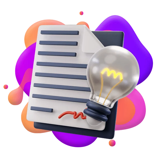 ilustracion-3d-para-branding-con-un-papel-o-documento-con-firma-y-un-foco-para-demostrar-una-idea